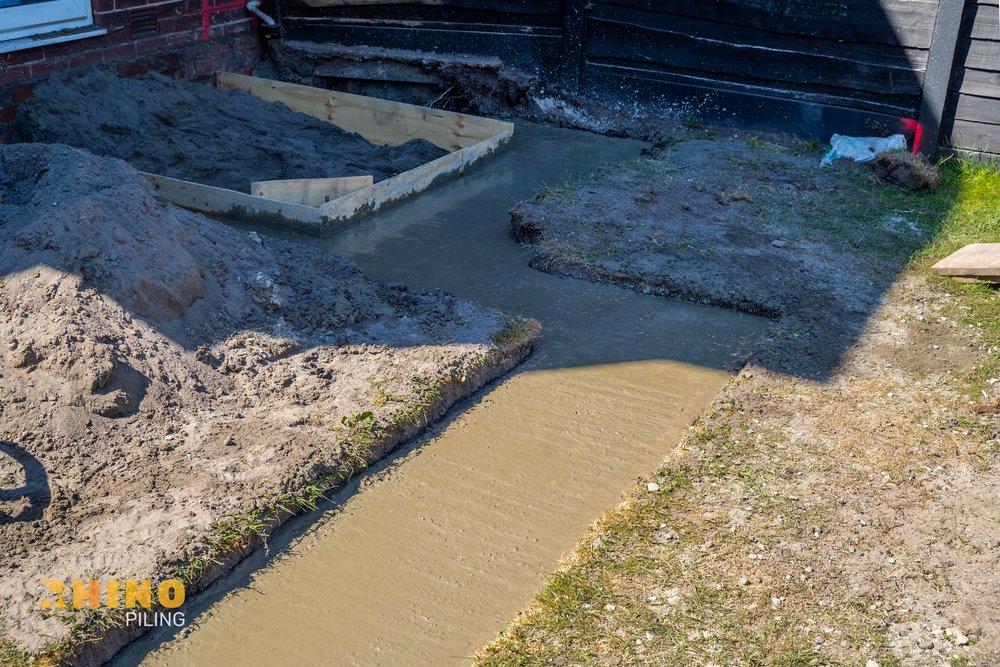 A neat piled foundation in Monton, Manchester